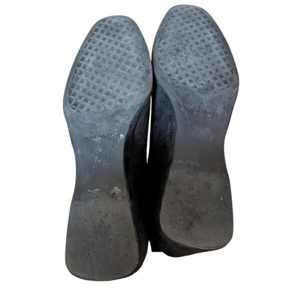 Aerosoles Faux Suede Wedge Ankle Boots Anouk Black Size 9 - Picture 4 of 8